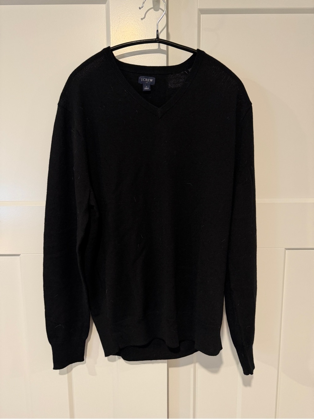 J Crew Merino Blend Men’s V-Neck Sweater - Black